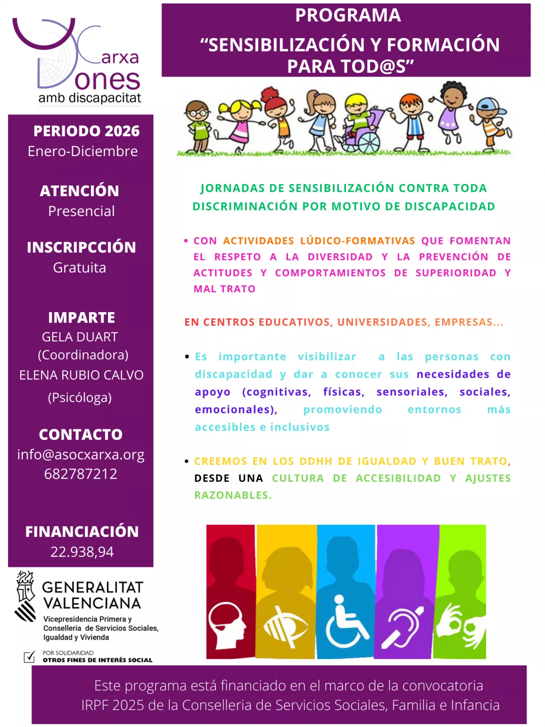 PROGRAMA SENSIBILIZACION Y FORMACION PARA TOD@S